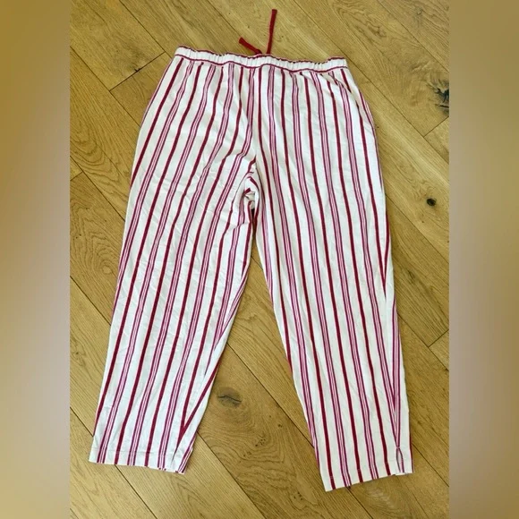 Soma Cool Nights Pajama Pants Red White Stripe Size L Soft Lounge - Picture 3 of 6